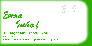 emma inhof business card